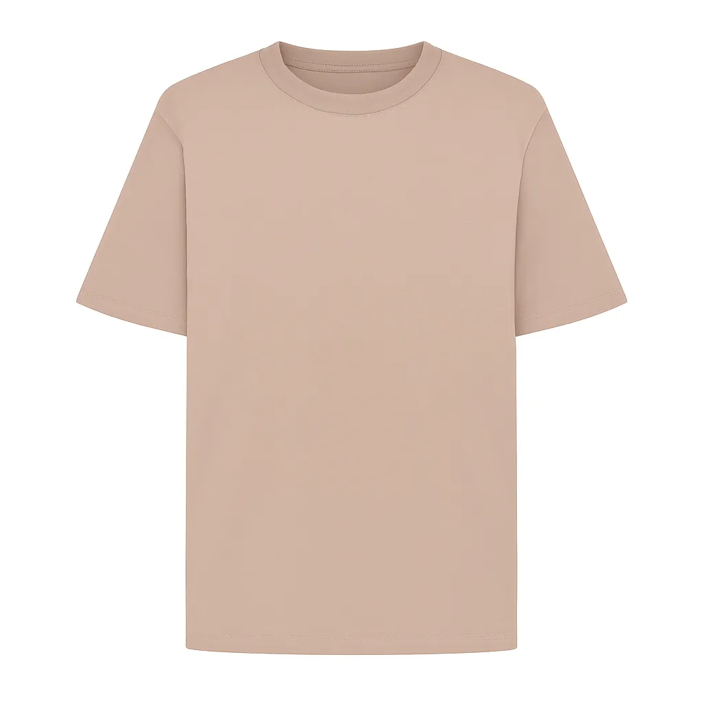BEIGE_2_11zon Футболка вільного крою кулір, бежевий