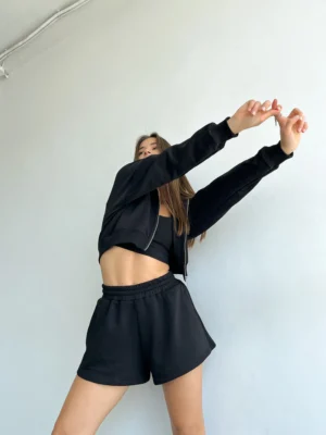 Шорти relax тринитка жінкам, чорні